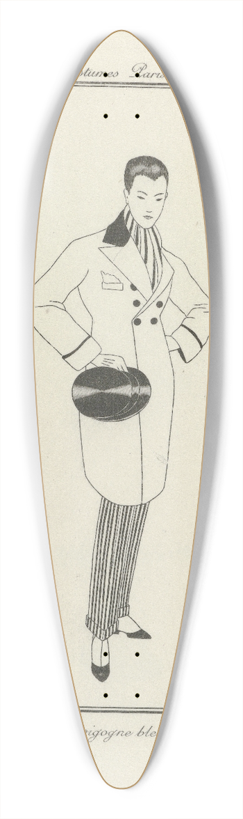 Jan van Brock - Pardessus de vigogn 39.3 inch art pintail longboard deck