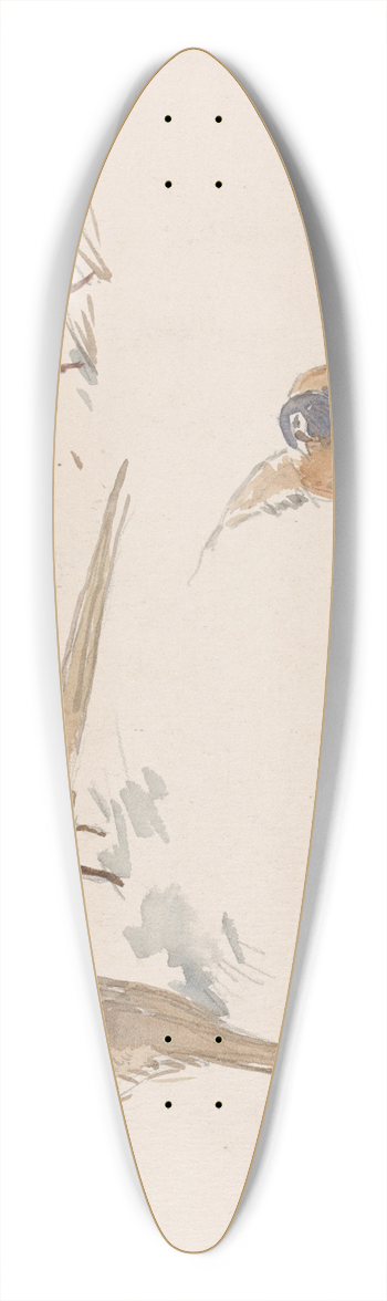 Jan van Essen - Vier fazanten 39.3 inch art pintail longboard deck