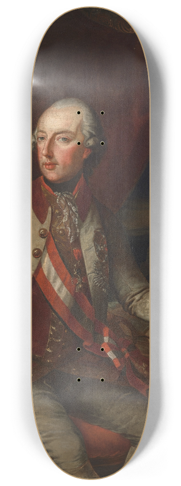 Joseph Hickel - Portrait of Joseph II 8.25 inch art skate deck