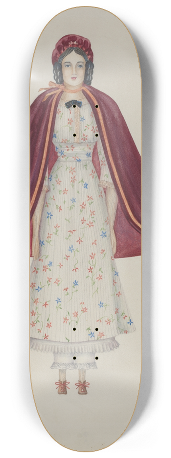 Josephine C. Romano - Doll  Narcissa Savery 8.25 inch art skate deck