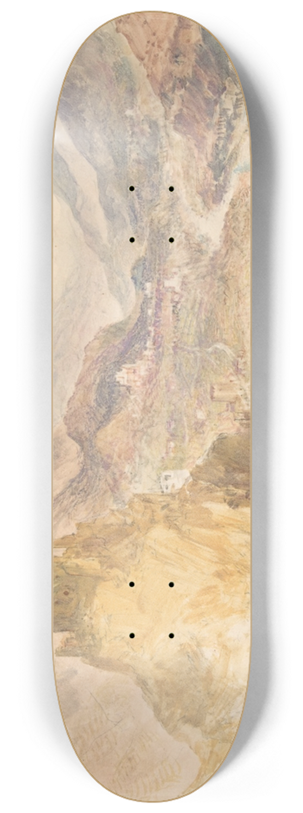 Joseph Mallord William Turner - Chatel Argent and the Val dAosta from above Villeneuve 8.25 inch art skate deck