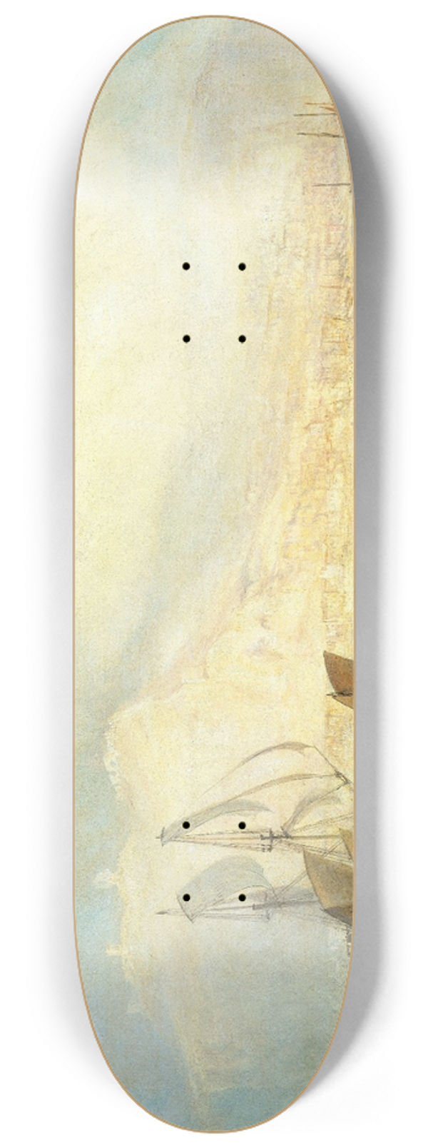 Joseph Mallord William Turner - Line Fishing, Off Hastings 8.25 inch art skate deck