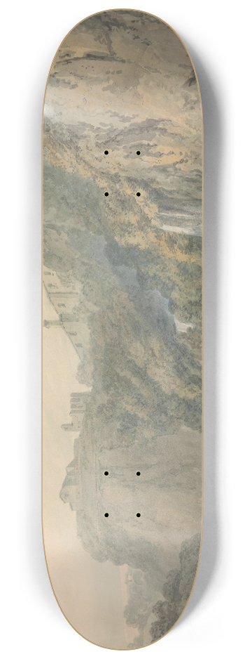 Joseph Mallord William Turner - Tivoli with the Temple of the Sybil and the Cascades 8.25 inch art skate deck