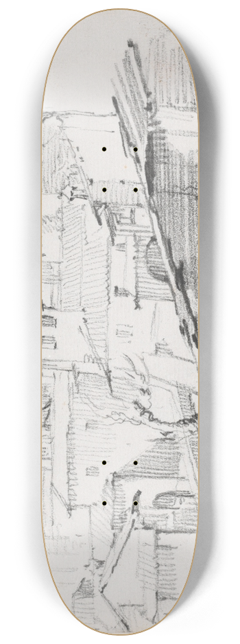 Joseph-Marie Vien - The Forno inside the Walls of the Vatican 8.25 inch art skate deck