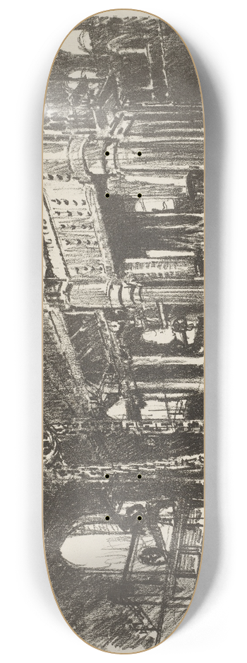 Joseph Pennell - The Gun Forge 8.25 inch art skate deck