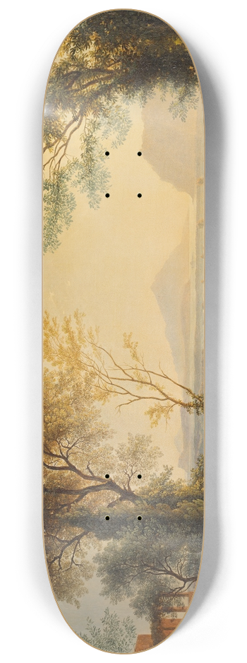 Joseph Rebell - Italienische Landschaft mit Sonnenuntergang 8.25 inch art skate deck
