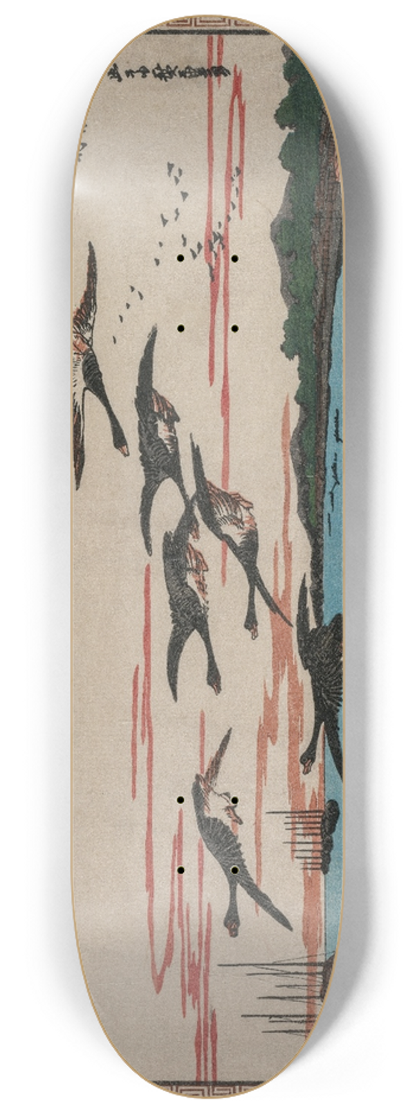 And Hiroshige - Full Moon over Takanawa, from the series Famous Places in the Eastern Capital 8.25 inch art skate deck