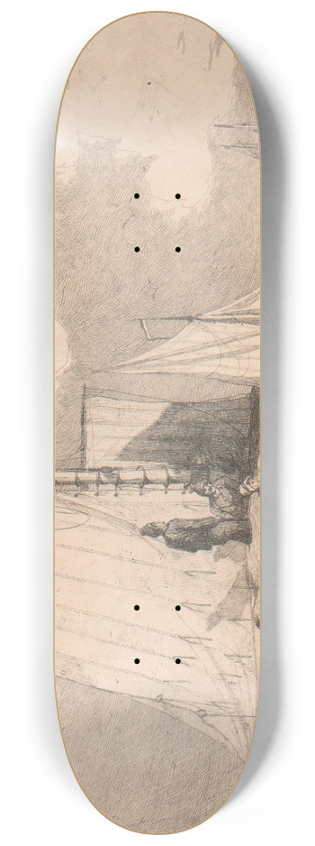 Joseph Stannard - Boats at Breydon 8.25 inch art skate deck