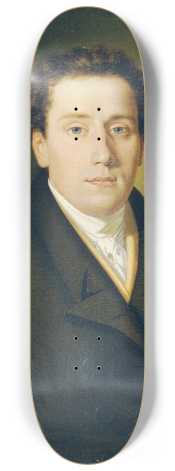Joseph Weidner - Brustbild eines jungen Mannes 8.25 inch art skate deck