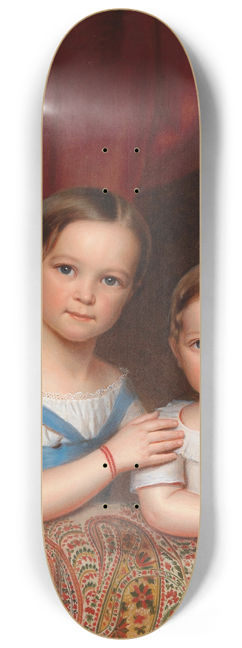Joseph Weidner - Portrait of Two Children of the Clemens Bachofen von Echt Family 8.25 inch art skate deck