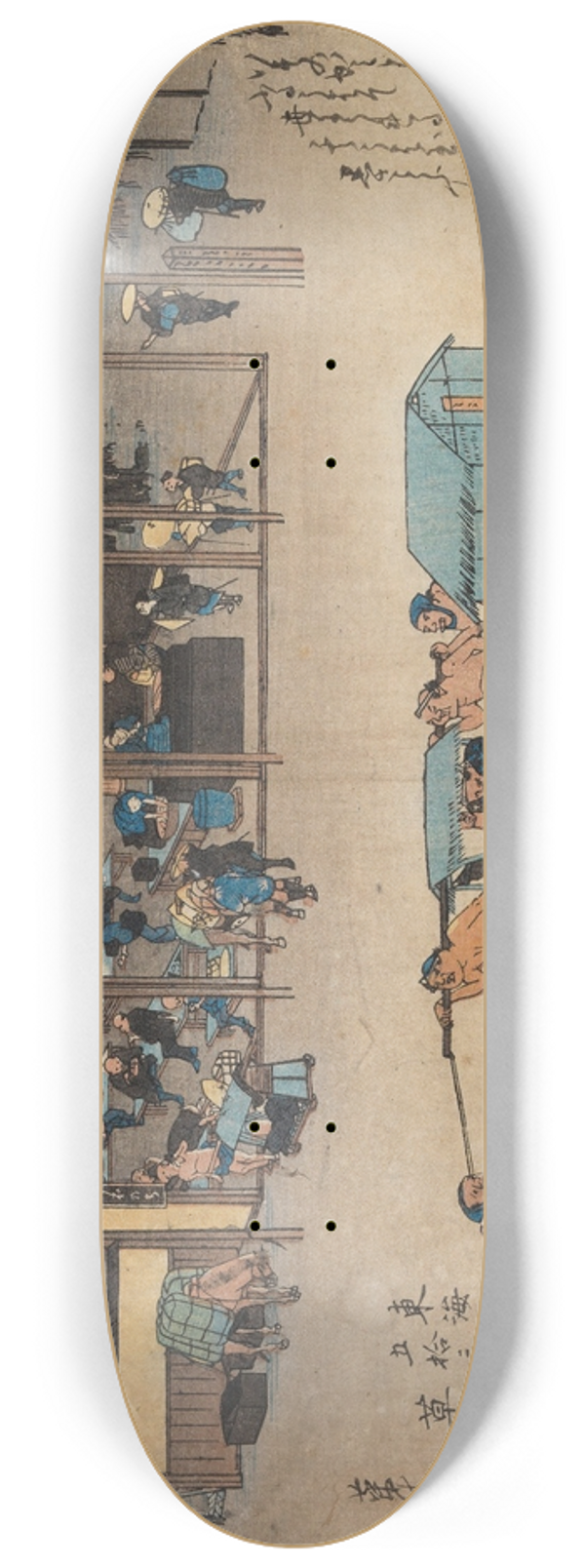 And Hiroshige - Landscape at Kusatsu 8.25 inch art skate deck