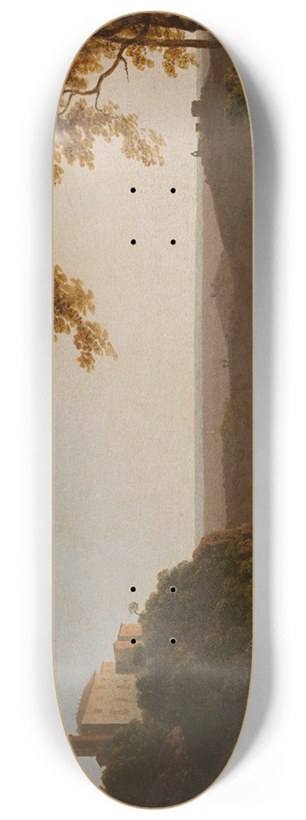 Joseph Wright of Derby - Lake Nemi, sunset 8.25 inch art skate deck