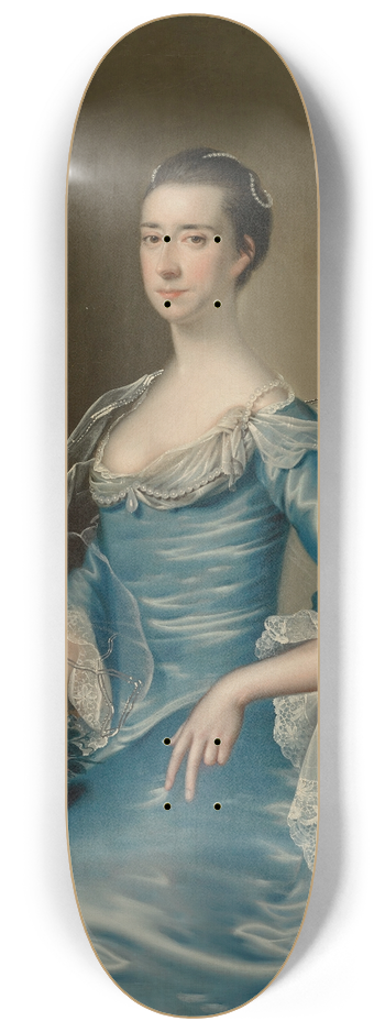 Joseph Wright of Derby - Portrait of Esther Ellison, ne Walker (1726-1813) 8.25 inch art skate deck