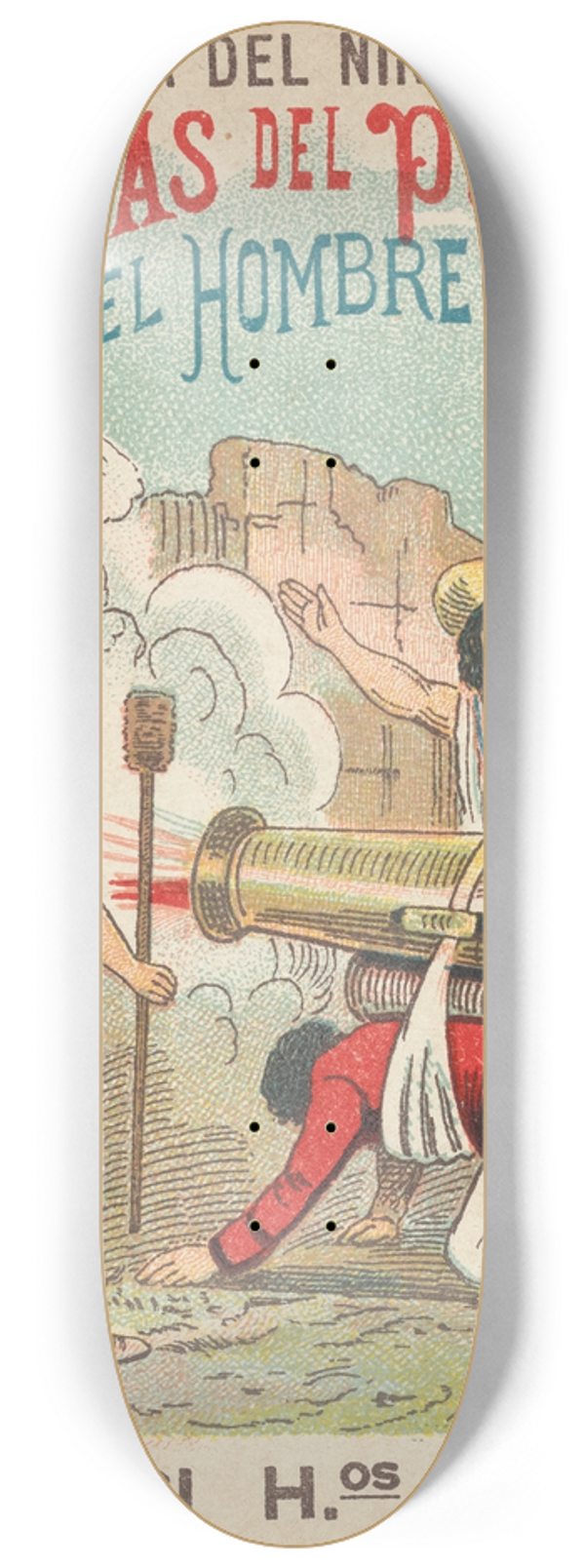 Jos Guadalupe Posada - Biblioteca Del Nio Mexicano. Glorias del Pueblo  El Hombre Curea 8.25 inch art skate deck