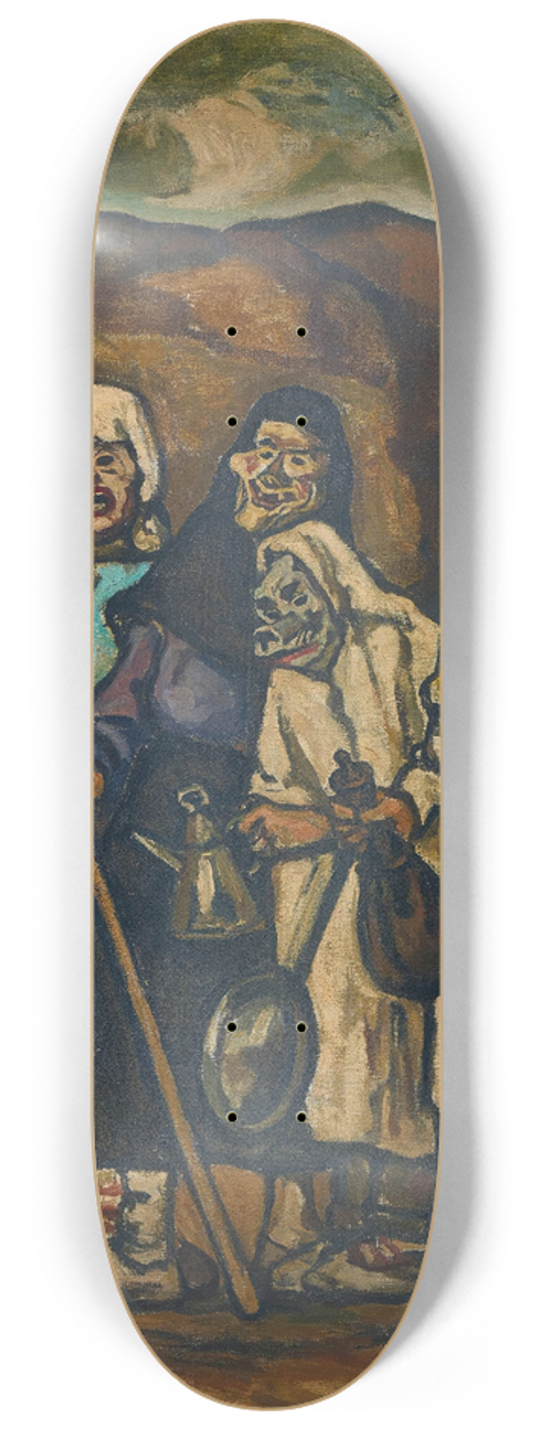 Jos Gutirrez Solana - Dostrozonas de la sartn (carnival figures) 8.25 inch art skate deck