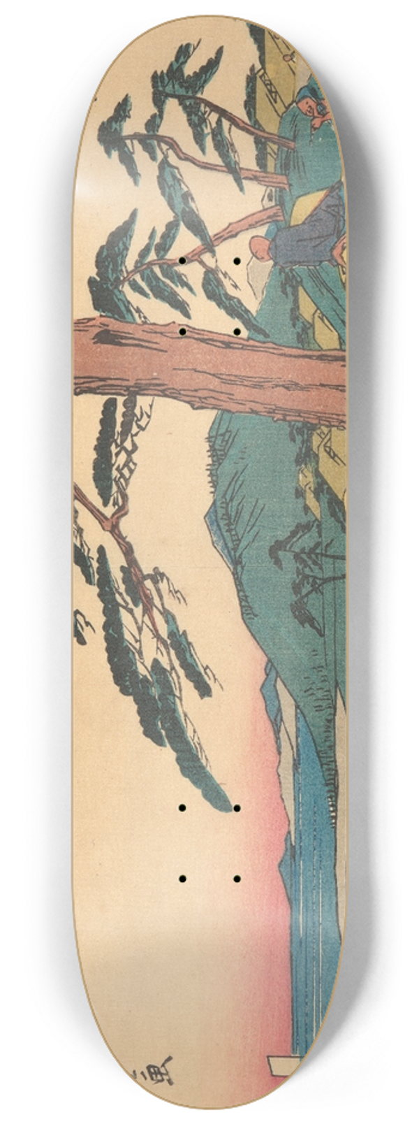 And Hiroshige - Okitsu 8.25 inch art skate deck