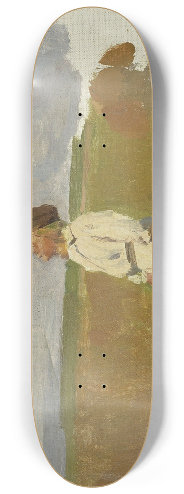 Jozef Chelmonski - Study for Storks  Shepherd boy 8.25 inch art skate deck