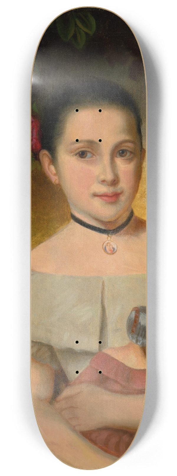 Jozef Czauczik - Girl with a Doll 8.25 inch art skate deck