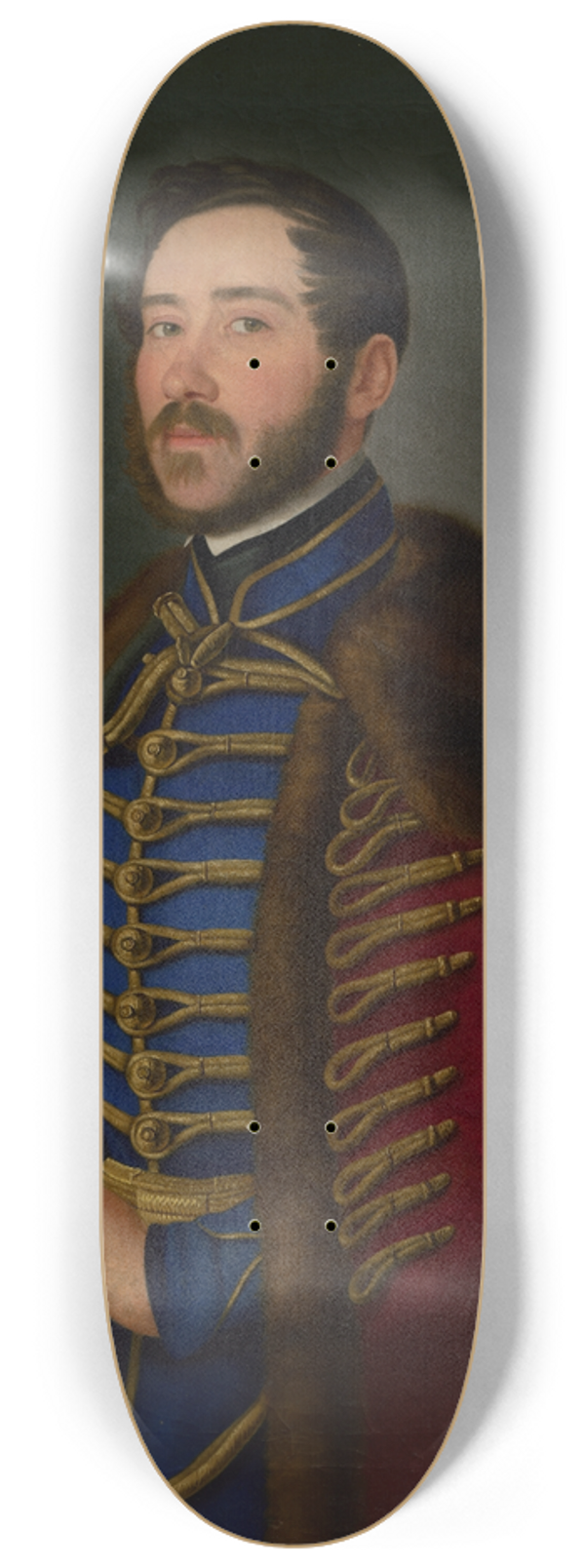 Jozef Czauczik - Portrait of an Officer 8.25 inch art skate deck