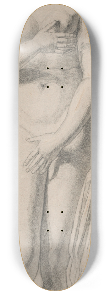 Jozef Hanula - A study of an ancient female figure 8.25 inch art skate deck
