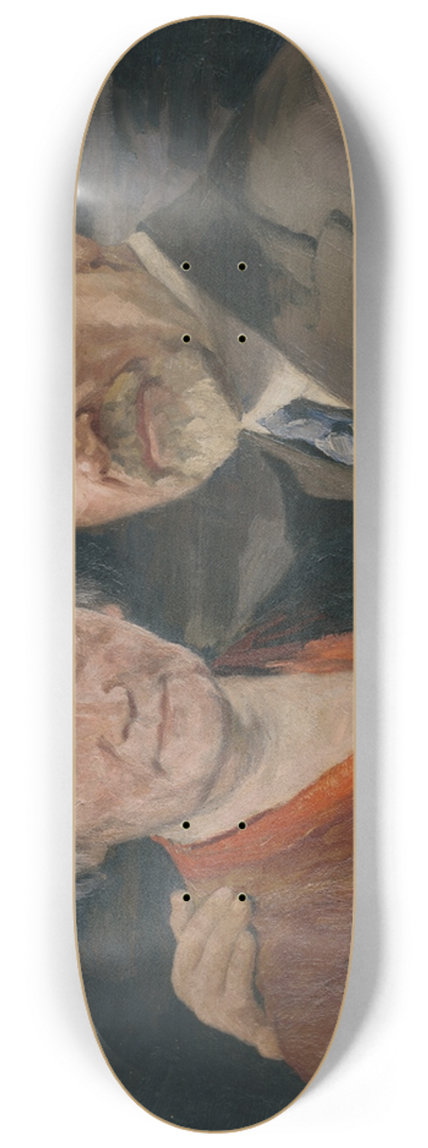 Jozef Hanula - The artist with his wife 8.25 inch art skate deck