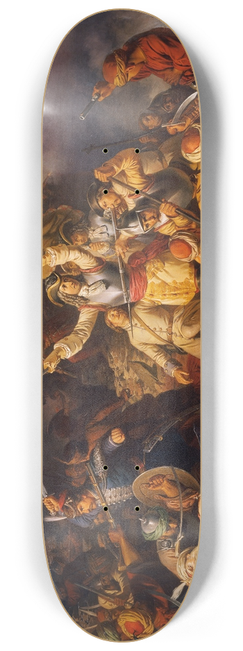 Jozsef von Molnar - Die Rckeroberung Ofens aus der Hand der Trken im Jahr 1686 8.25 inch art skate deck