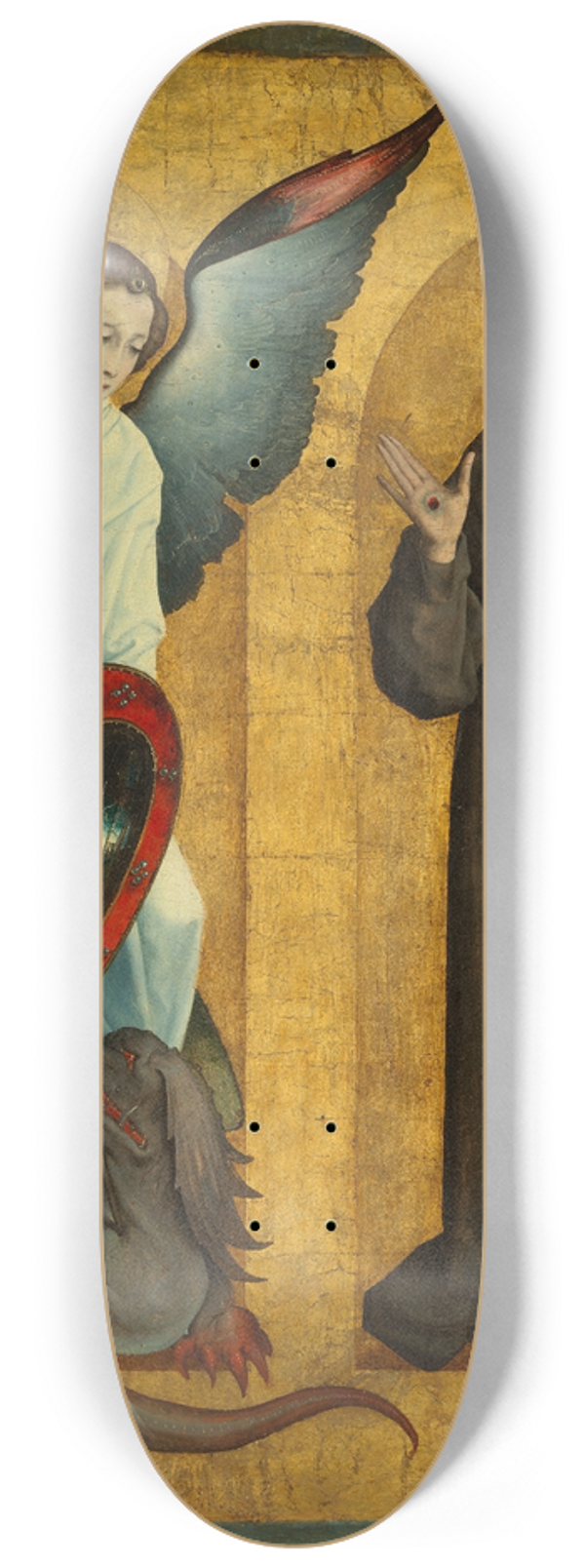 Juan de Flandes - Saints Michael and Francis 8.25 inch art skate deck