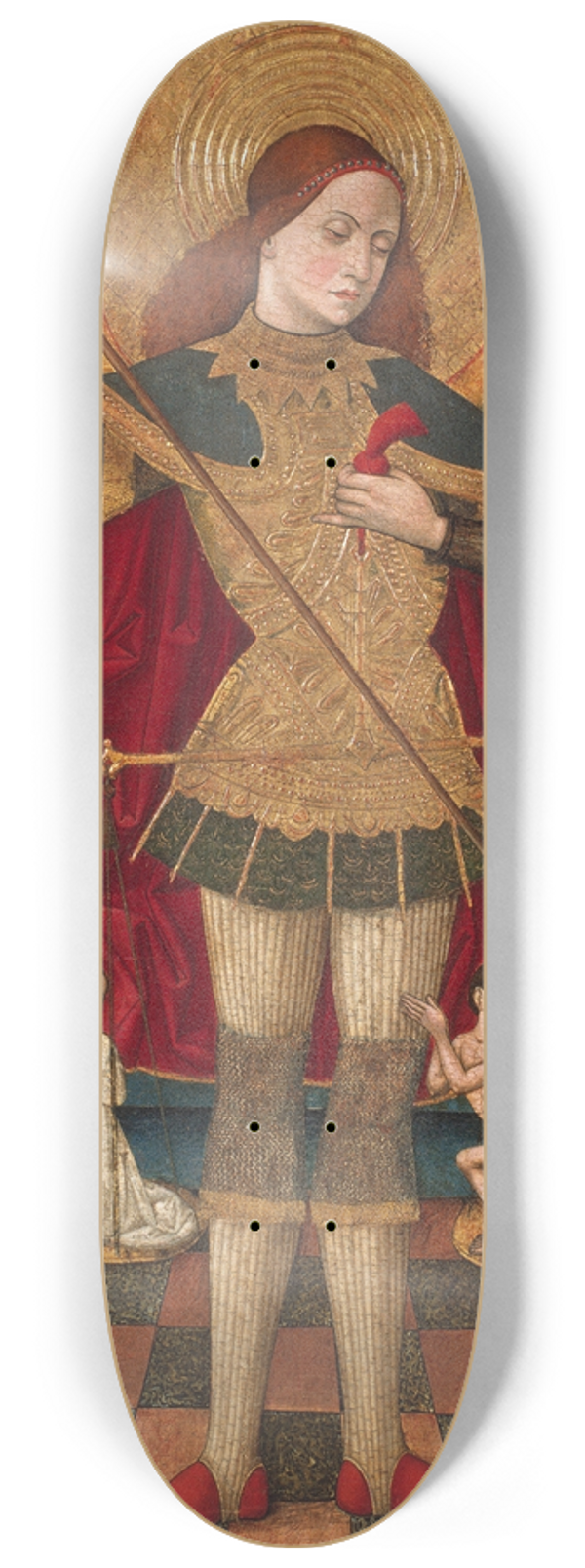 Juan de la Abada - Saint Michael Weighing Souls 8.25 inch art skate deck