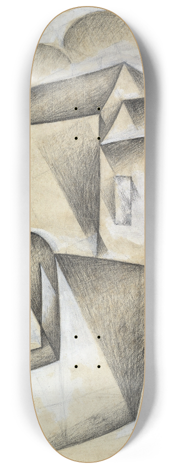Juan Gris - Houses in Paris, Place Ravignan 8.25 inch art skate deck