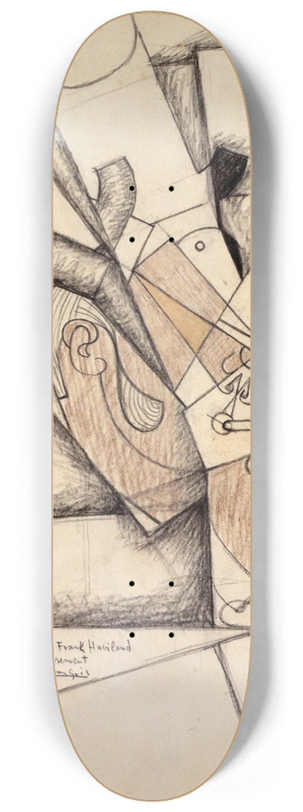 Juan Gris - The Smoker II 8.25 inch art skate deck