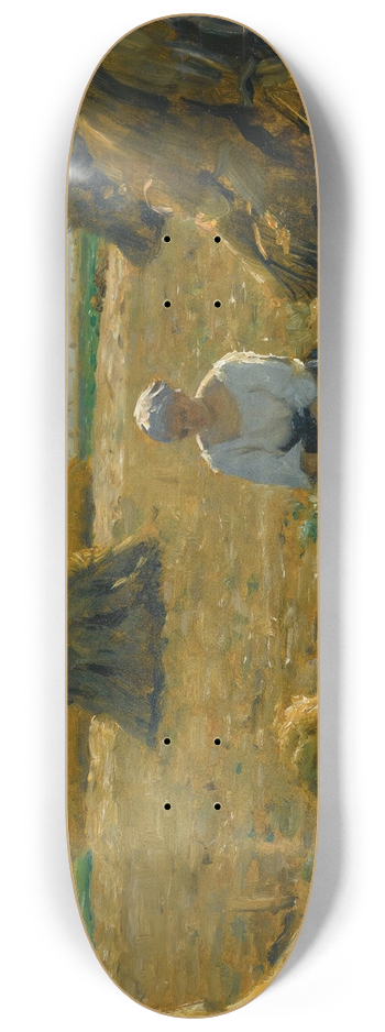 Jules Breton - Jeune femme dans les champs 8.25 inch art skate deck