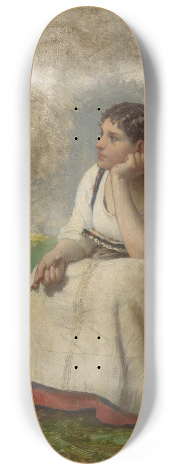 Jules Breton - Jeune Fille Pensive 8.25 inch art skate deck