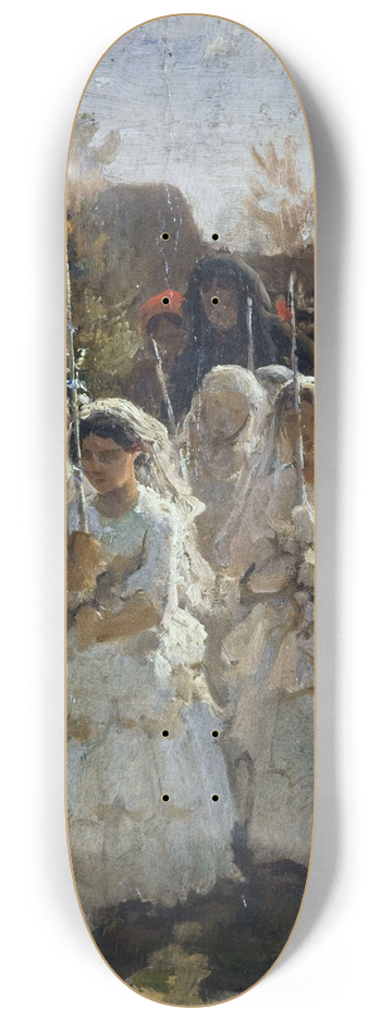 Jules Breton - Les communiantes  Courrires 8.25 inch art skate deck