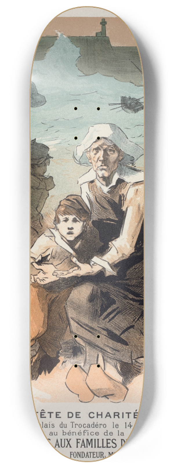 Jules Chret - Fte de charit au bnfice de la Socit de Secours aux Familles des Marins naufrags 8.25 inch art skate deck