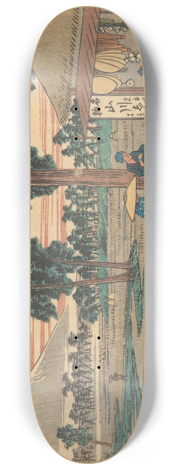 And Hiroshige - Yoshiwara 8.25 inch art skate deck