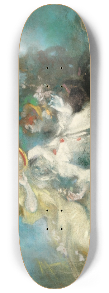 Jules Chret - Pierrot and Columbine 8.25 inch art skate deck