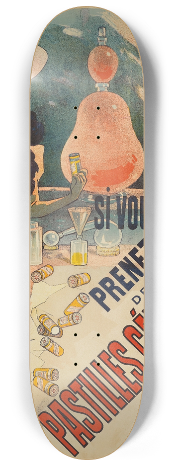 Jules Chret - Prenez Des Pastilles Geraudel 8.25 inch art skate deck