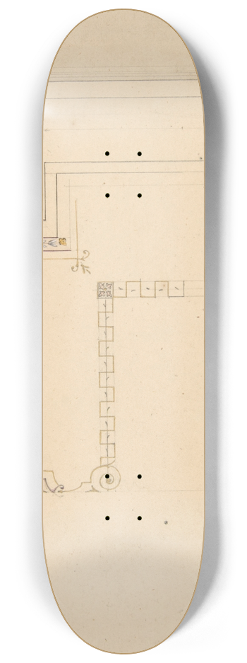 Jules-Edmond-Charles Lachaise - Design for a Ceiling 8.25 inch art skate deck