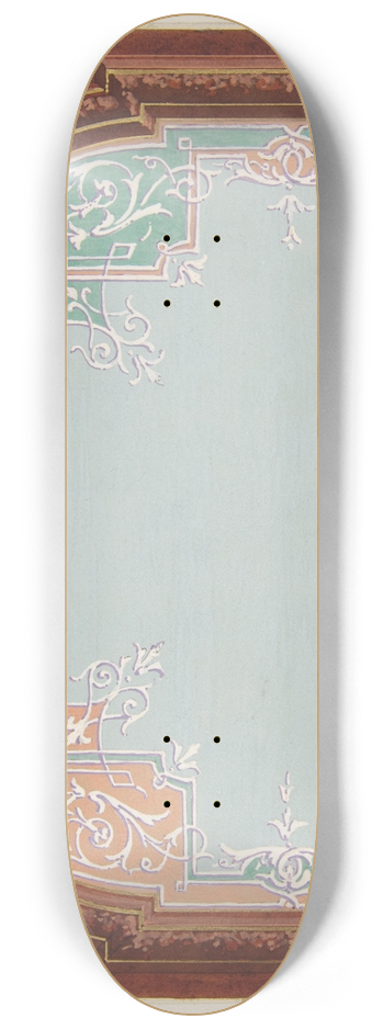 Jules-Edmond-Charles Lachaise - Designs for a painted ceiling with filagree borders 8.25 inch art skate deck