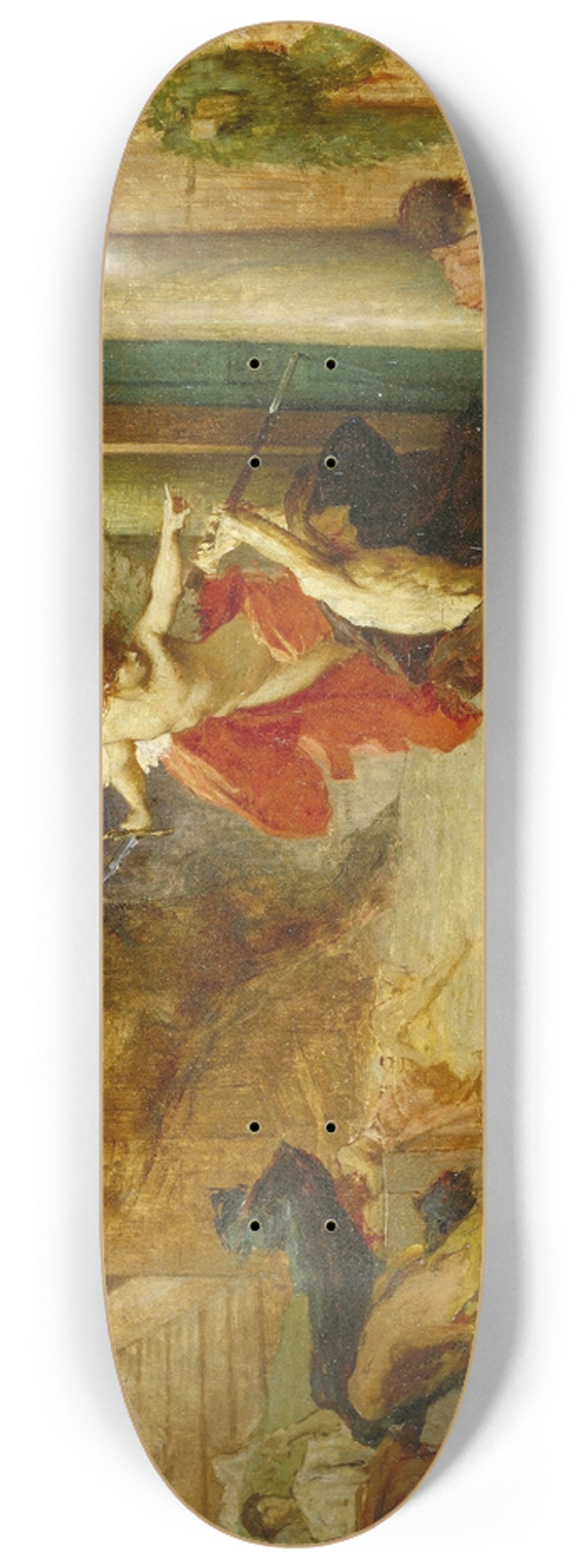 Jules Elie Delaunay - The Plague in Rome 8.25 inch art skate deck