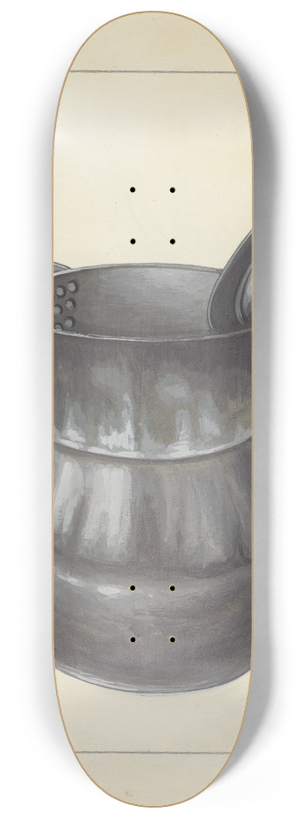 Jules Lefevere - Silver Teapot 8.25 inch art skate deck
