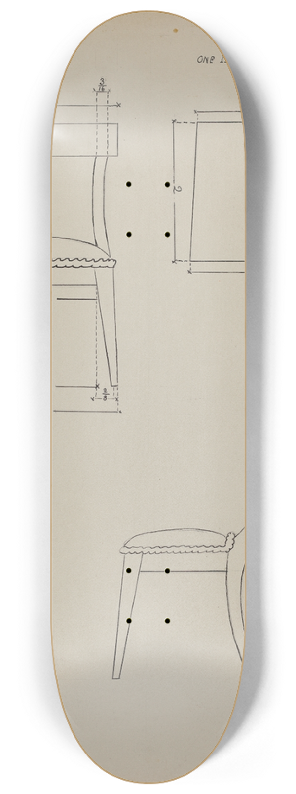 Julie C. Brush - Doll Chair 8.25 inch art skate deck