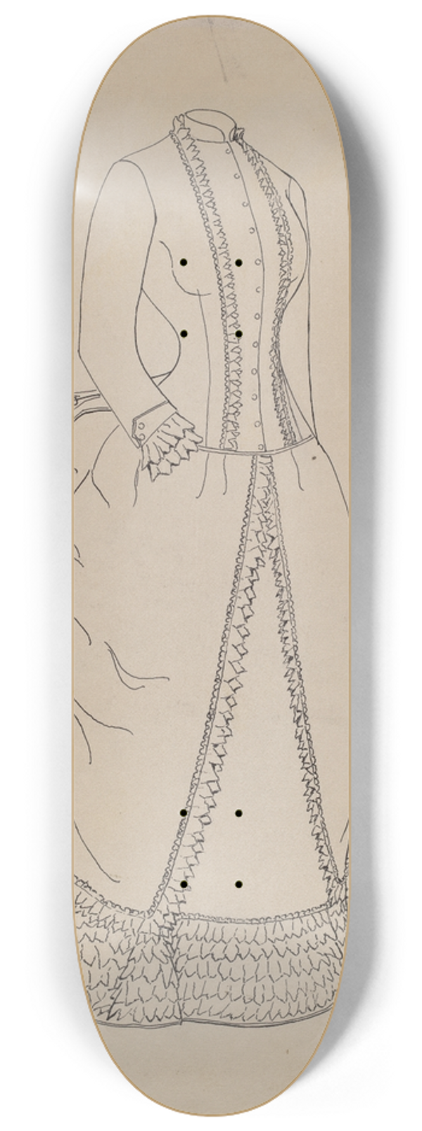 Julie C. Brush - Dress 8.25 inch art skate deck