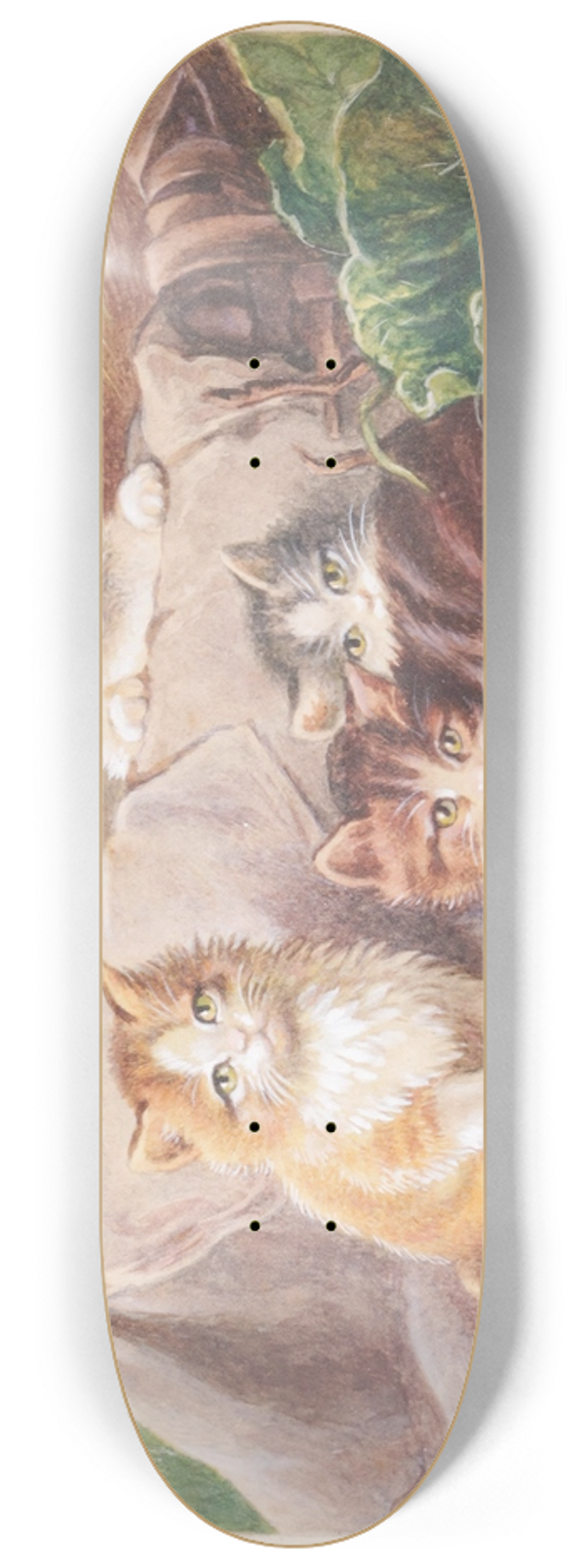 Julius Adam the elder - Spielende Katzen 8.25 inch art skate deck