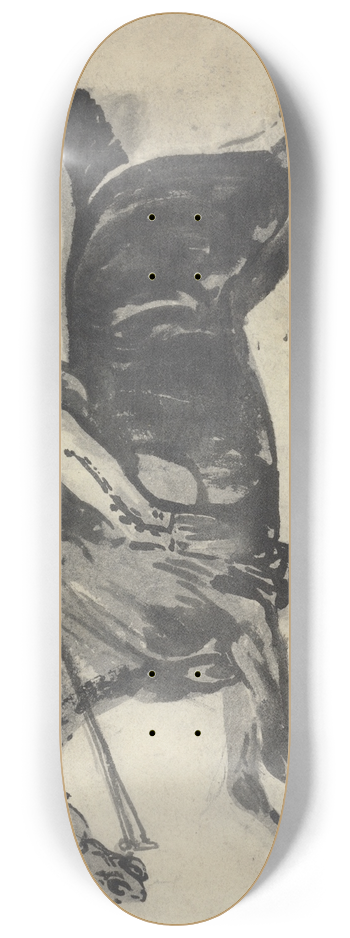 Julius Caesar Ibbetson - Galloping Rider With Whip Under His Arm 8.25 inch art skate deck