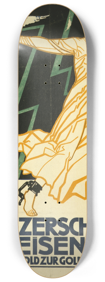 Julius Diez - Gold zerschlcht Eisen. Bringt eurer Gold zur Goldankaufstelle 8.25 inch art skate deck