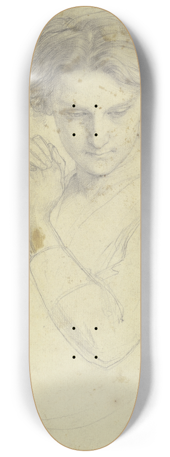 Julius Hamel - Junger Mann mit zusammengelegten Hnden 8.25 inch art skate deck