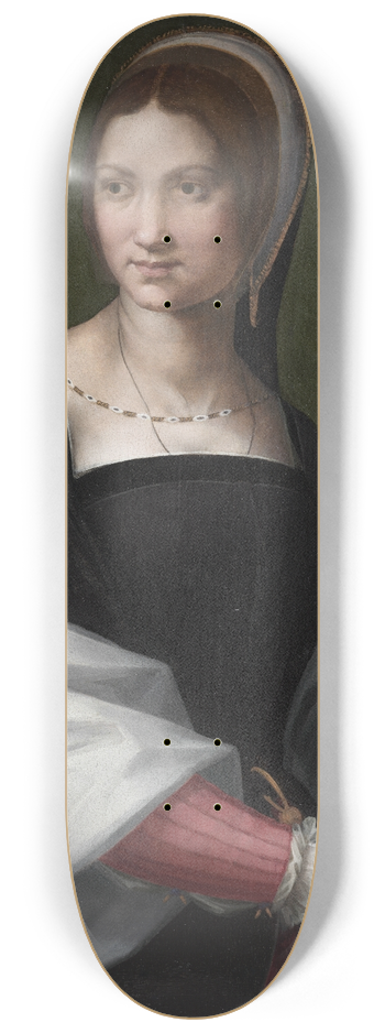 Andrea del Sarto - Portrait of a Woman 8.25 inch art skate deck