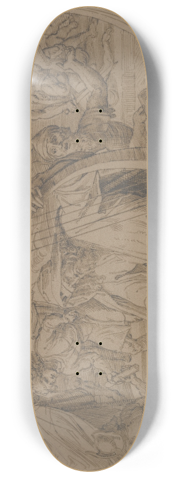 Julius Schnorr Von Carolsfeld - David der Psalmist  Bue 8.25 inch art skate deck