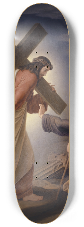 Julius Schnorr Von Carolsfeld - Domine, quo vadis[Lord, where are you going] 8.25 inch art skate deck